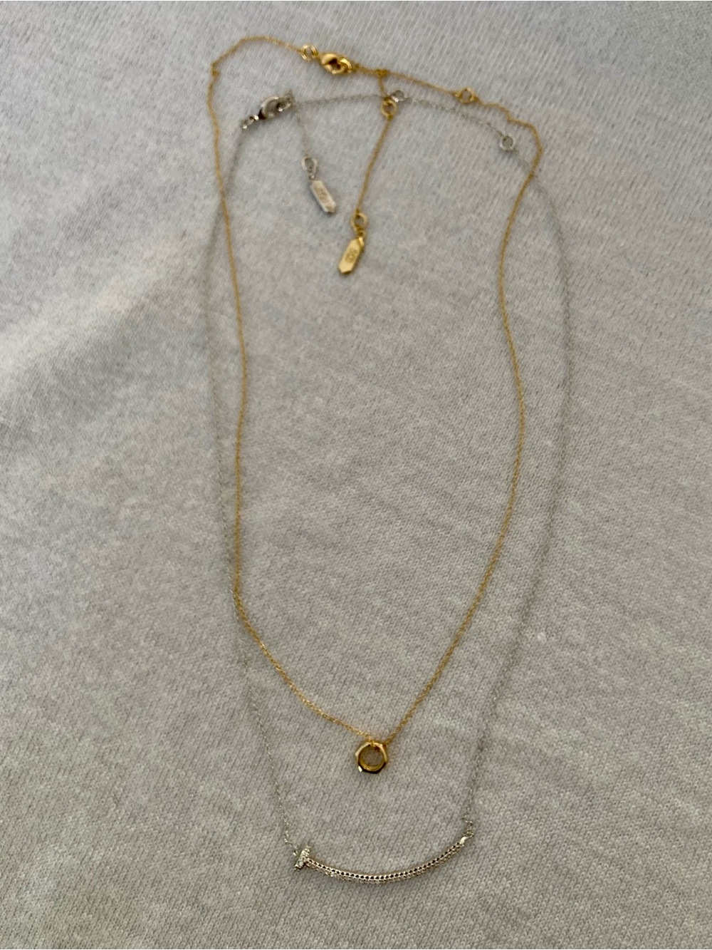 Stella & Dot Hardware Necklace Set Mixed Metal